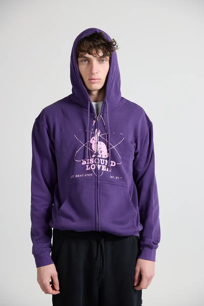 Hoodie Zipper Bisound Purple
