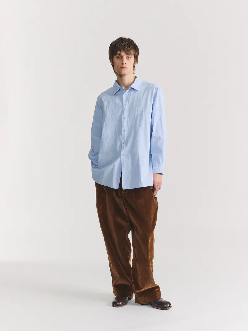 IKLA SHIRT - PAPER COT - GLACIER