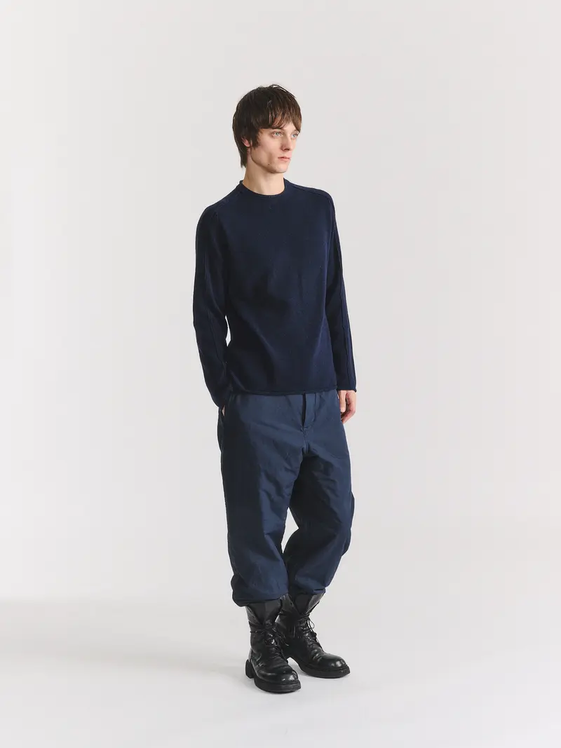 INSIDE OUT SEAM JUMPER - WOOCASH - NAVY