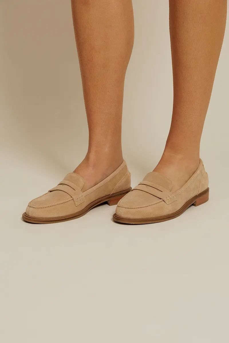 IXIA - Mocassins en cuir Beige