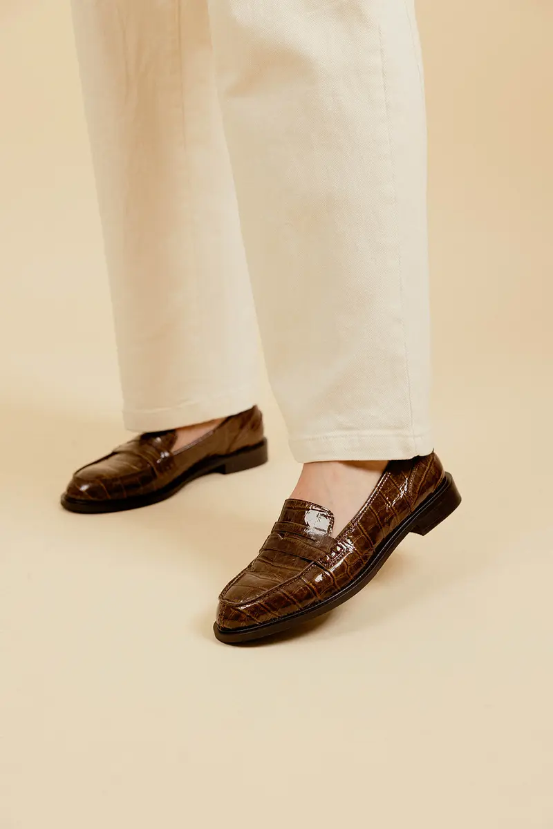 IXIA - Mocassins en cuir Camel