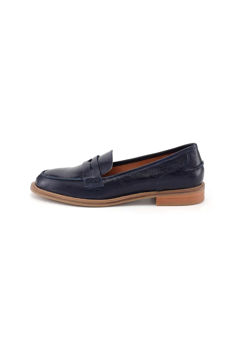 IXIA - Mocassins en cuir Marine