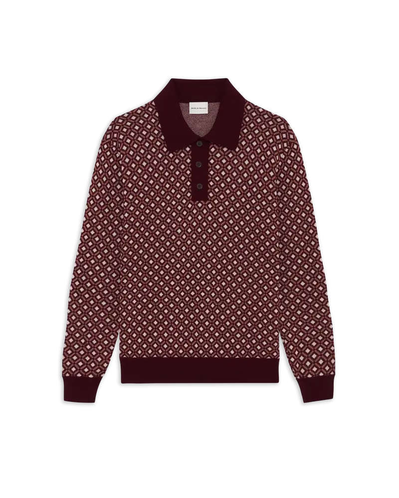 Jacquard Longsleeve Polo