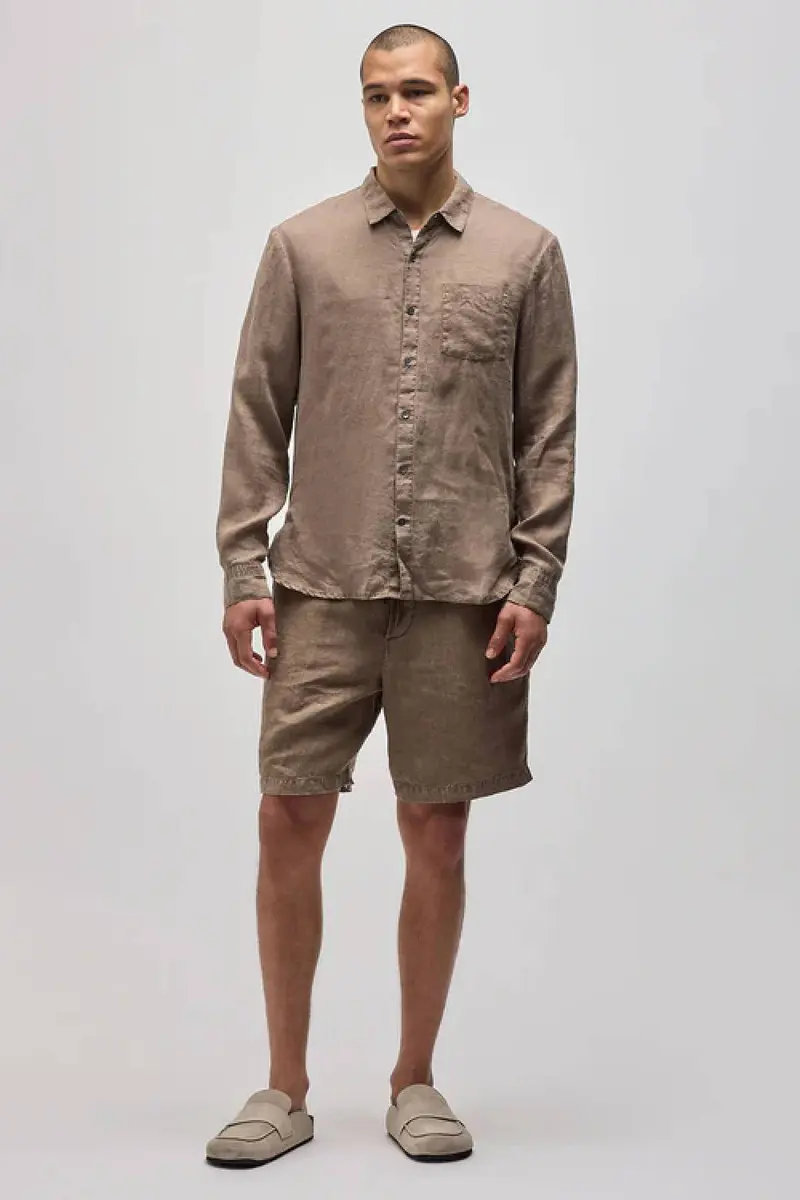James Perse CLASSIC POCKET LINEN SHIRT Cargo