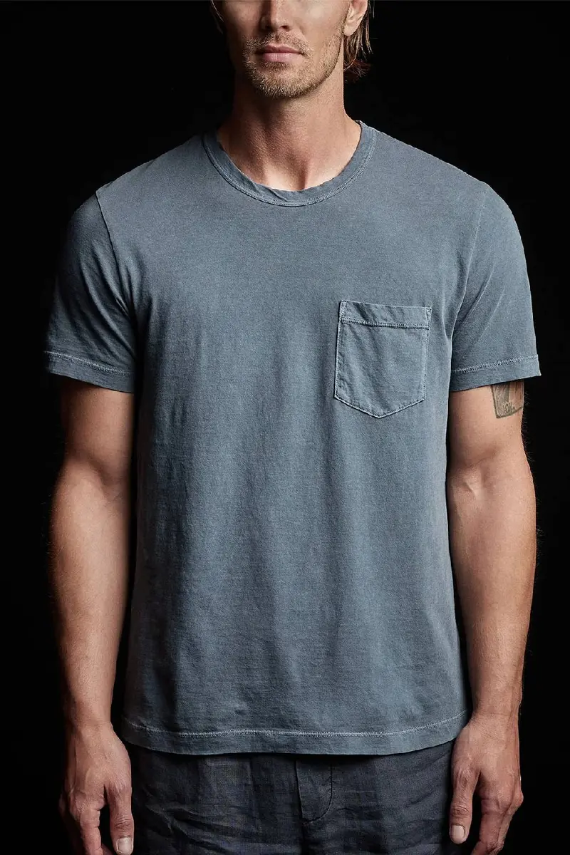 James Perse Lighweight Jersey Pocket Tee Maine Pigment