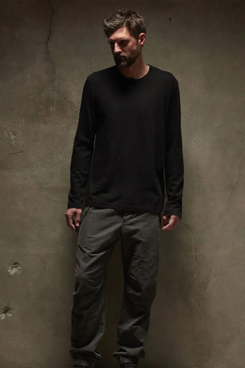 James Perse Long Sleeve Crew Neck Tee Black