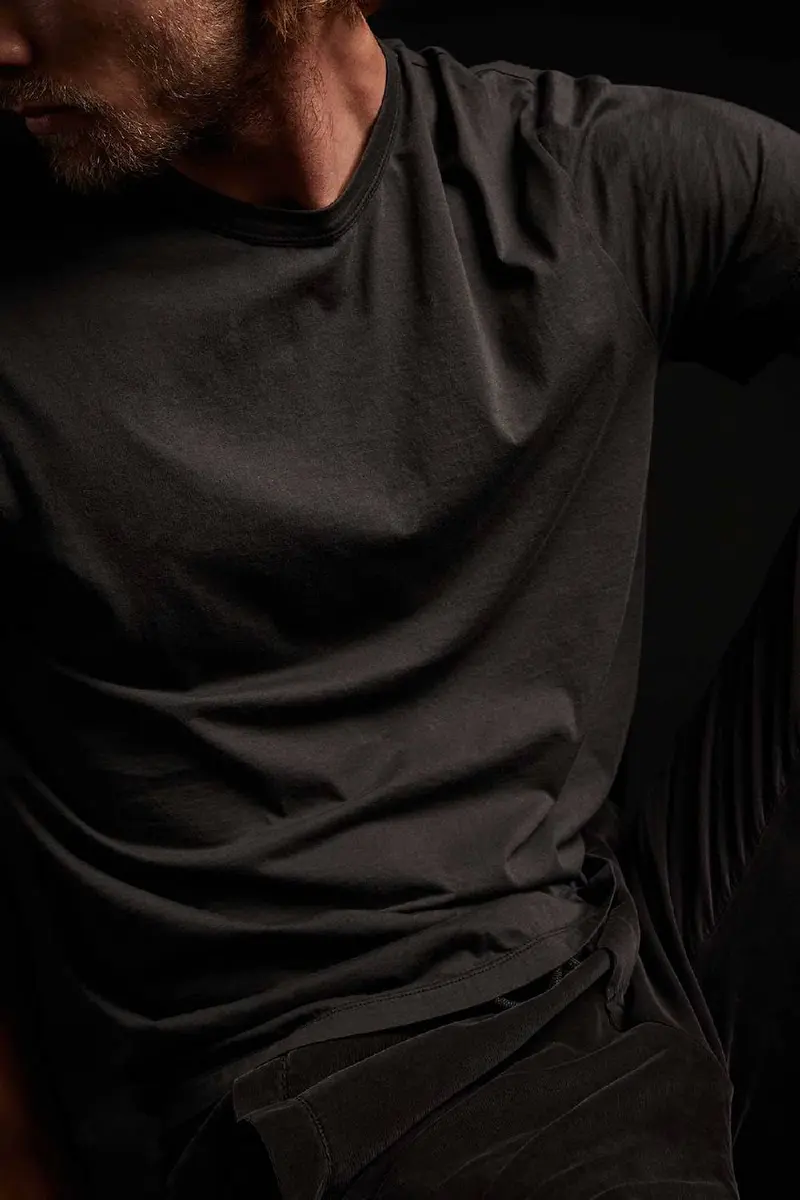 James Perse Luxe Lotus Jersey Tee Carbon