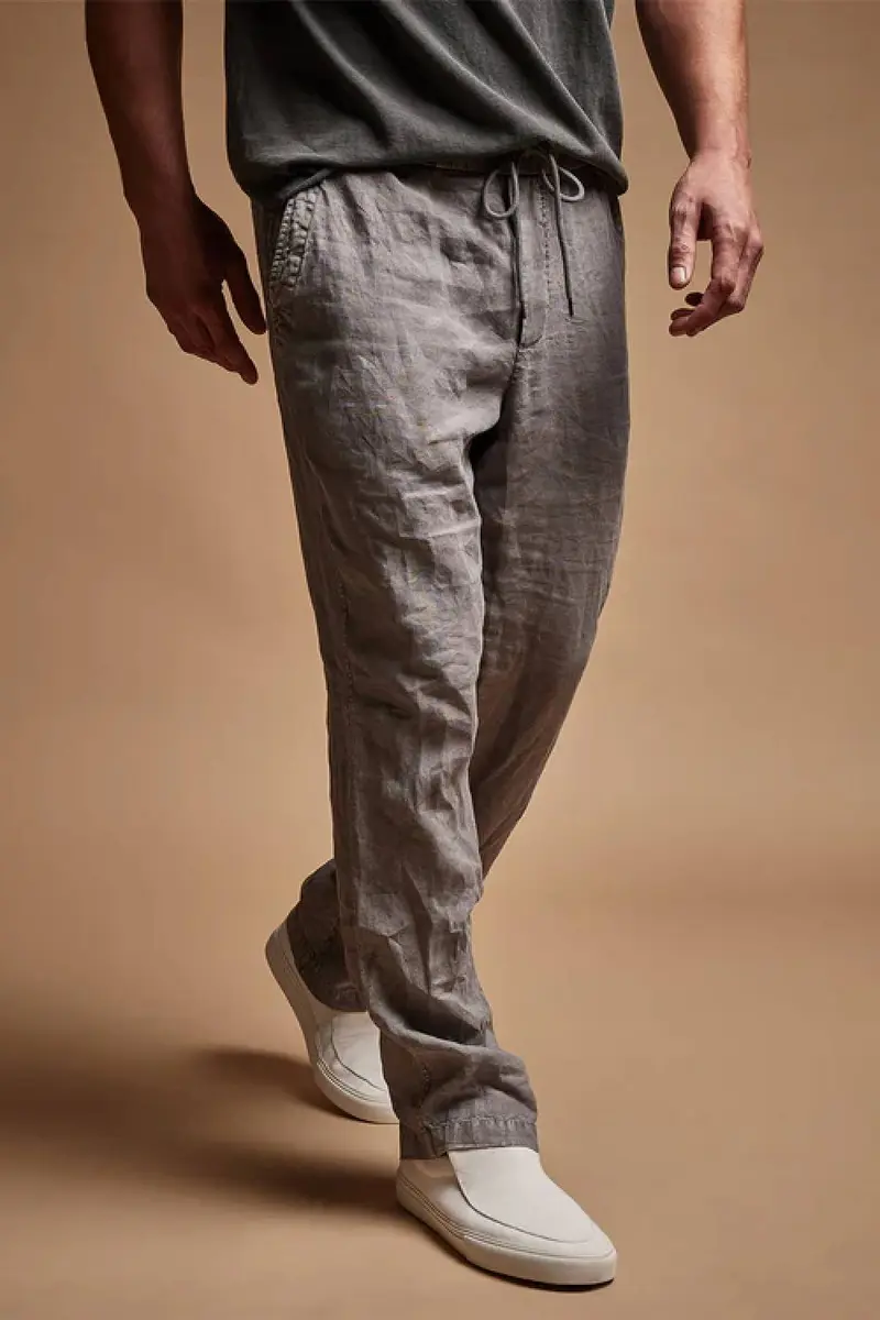 James Perse Relaxed Fit Linen Pant Silver Grey