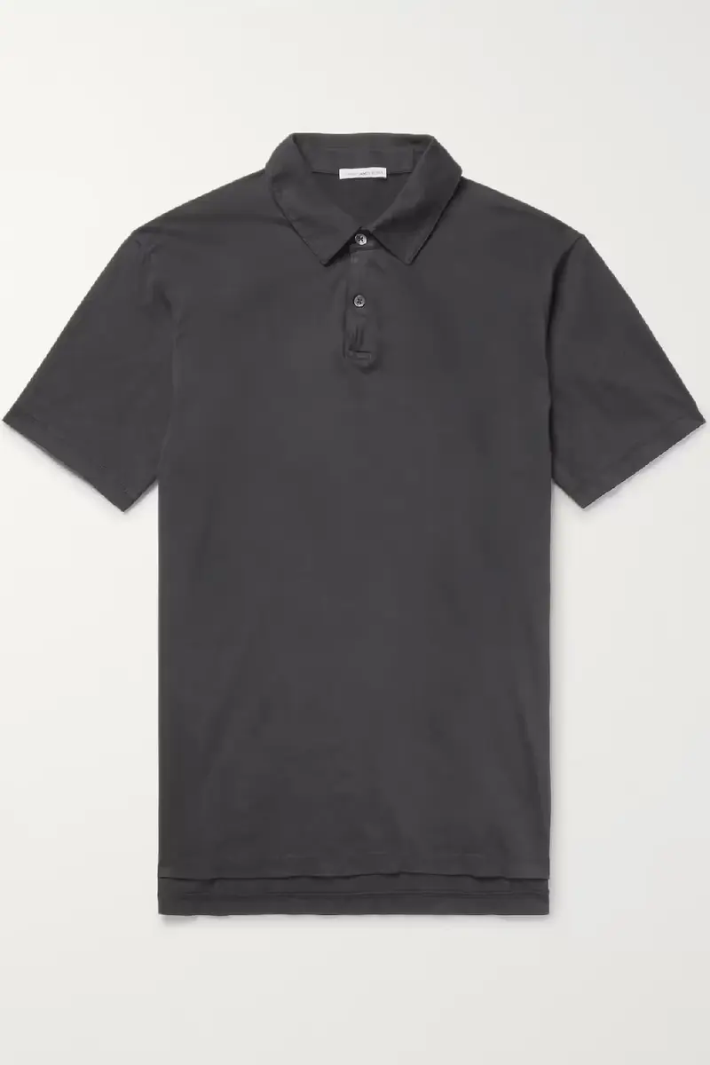 James Perse Revised Standard Polo Carbon