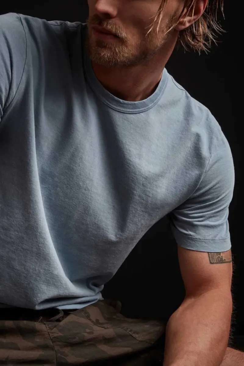 James Perse Short Sleeve Crew Neck Bluestone  MLJ3311