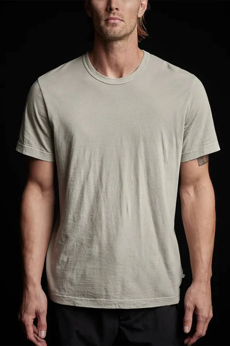 James Perse Short Sleeve Crew Neck Silt Pigment MLJ3311