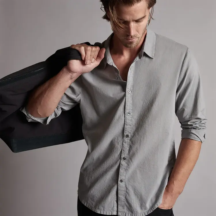 James Perse Standard Long Sleeve Shirt Grey