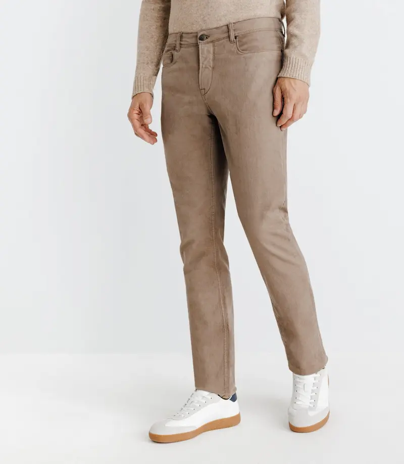 Jean 5 poches beige