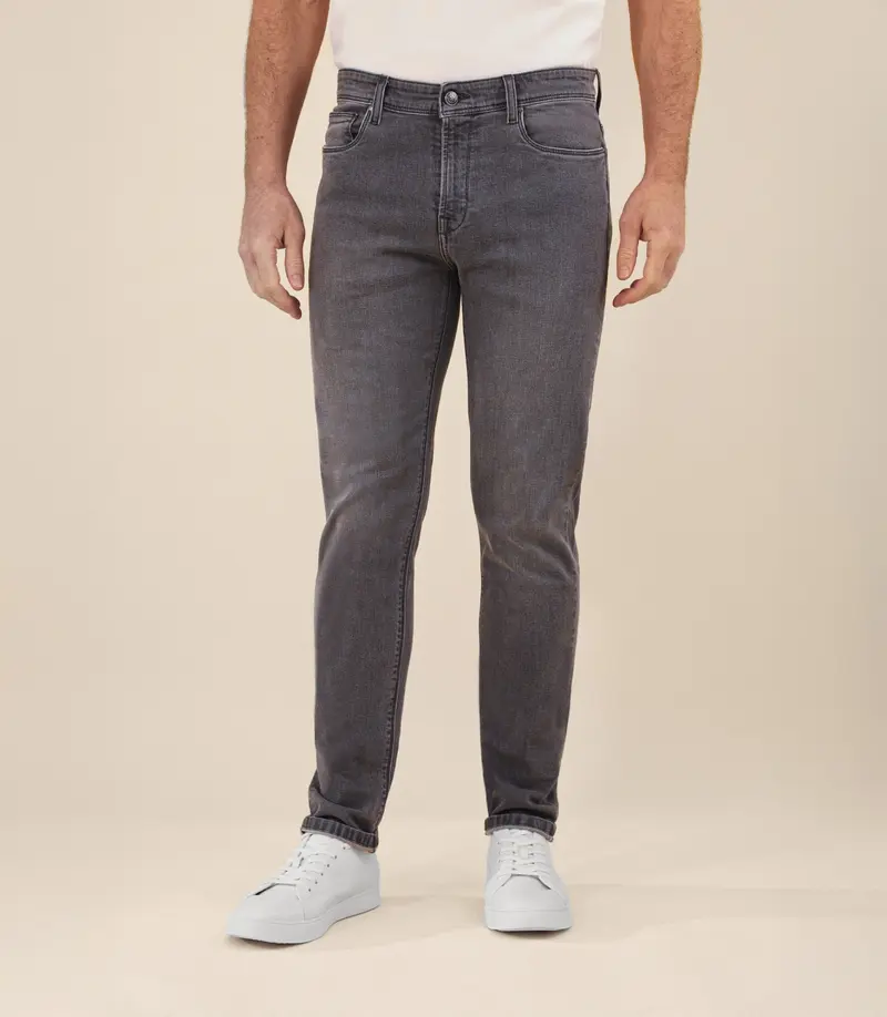 Jean 5 poches "jog" coupe slim gris