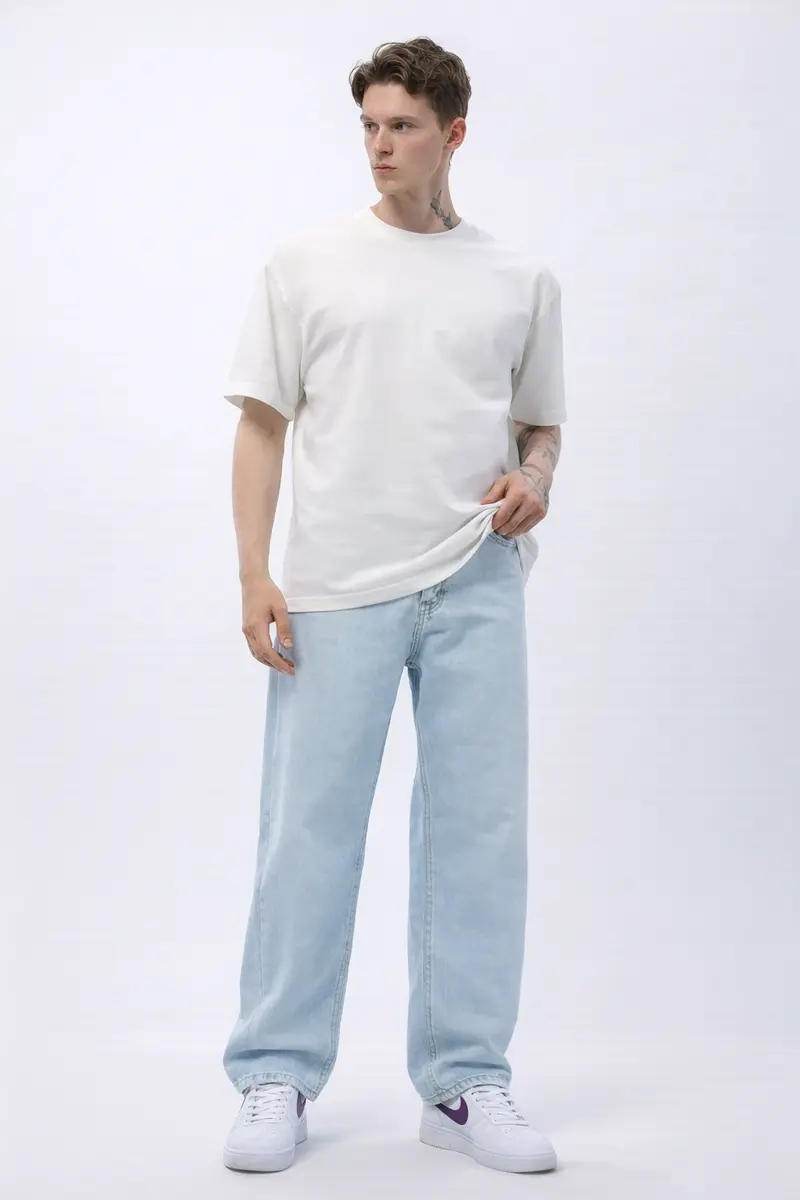 Jean Baggy Homme Bleu Everest