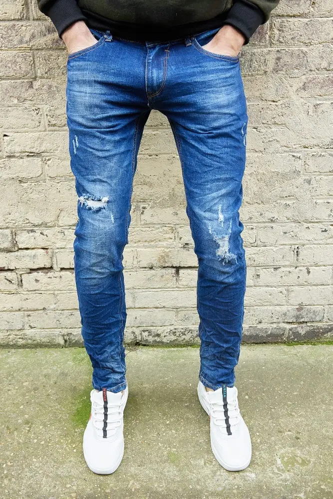 Jean bleu streetwear homme