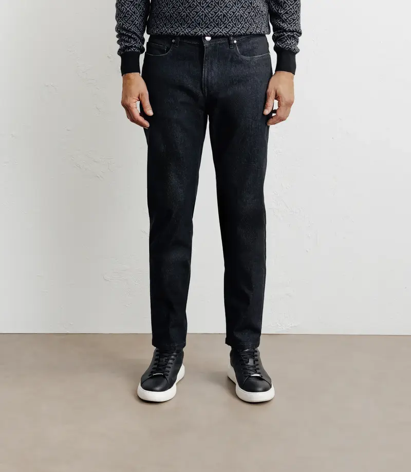 Jean droit 5 poches noir