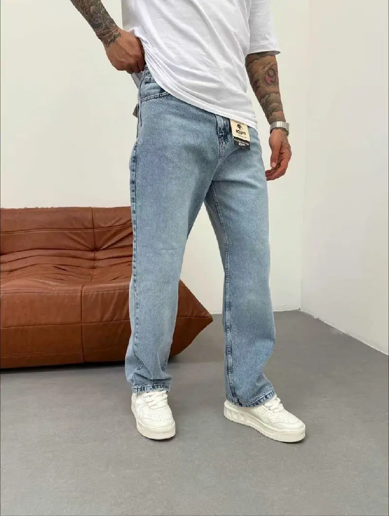 Jean Droit Bleu Clair Homme