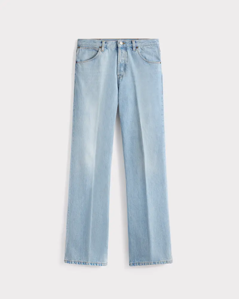 JEAN ÉVASÉ EN DENIM DE COTON - BLEU DÉLAVÉ