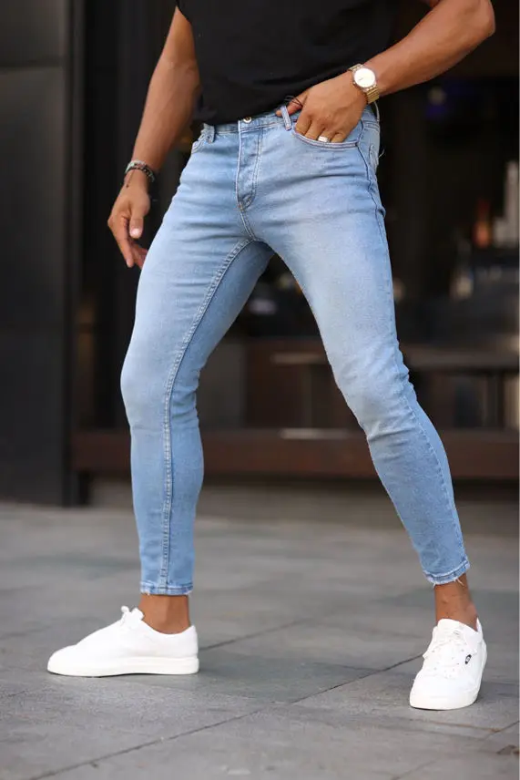 Jean homme bleu clair slim fit
