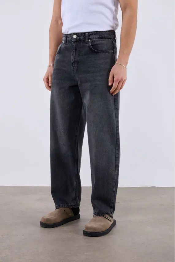 Jean Homme Coupe Loose Noir