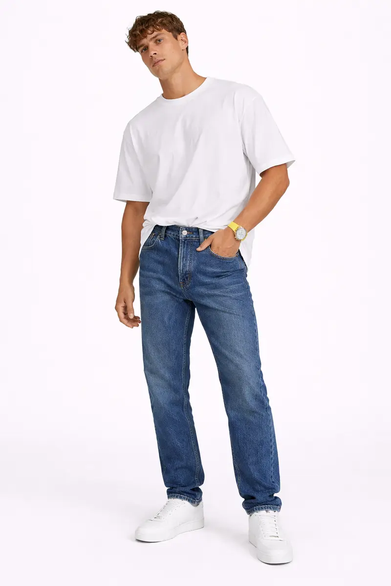 Jean Homme droite Bleu Denim
