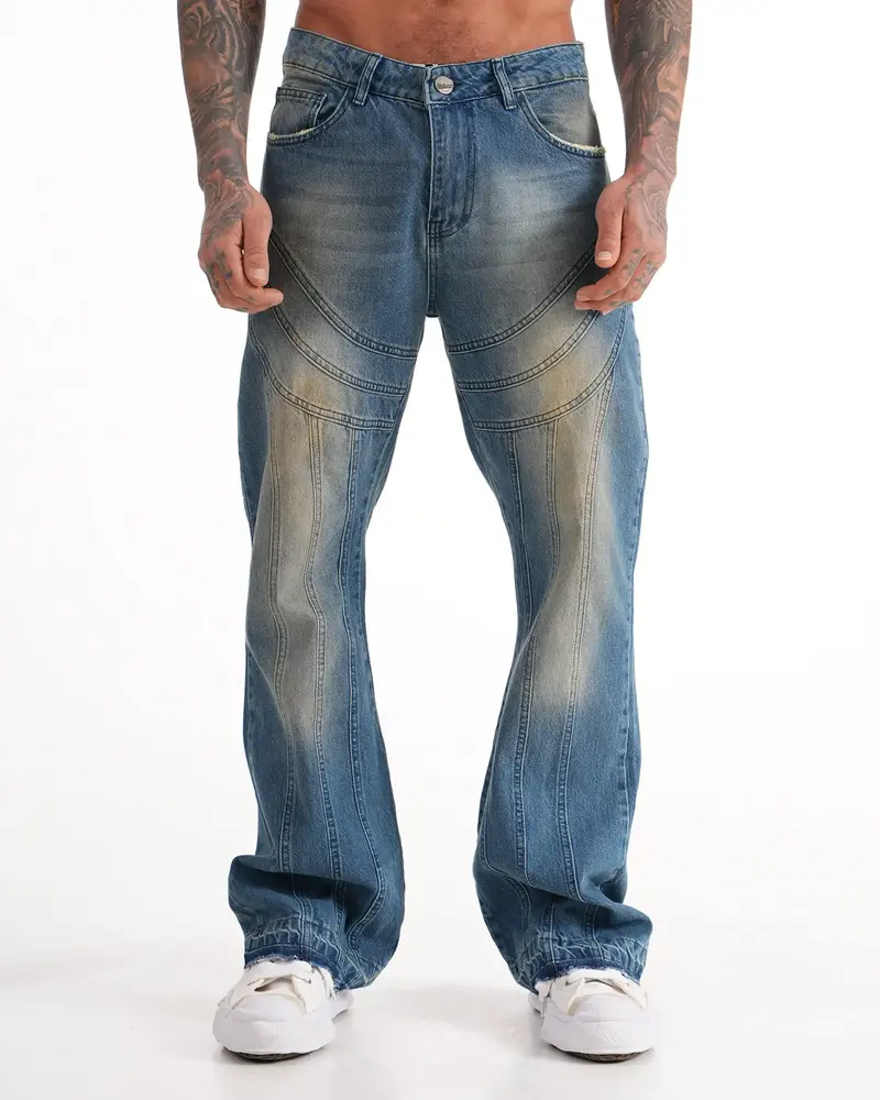 Jean Homme Streetwear Délavé – Coupe Loose