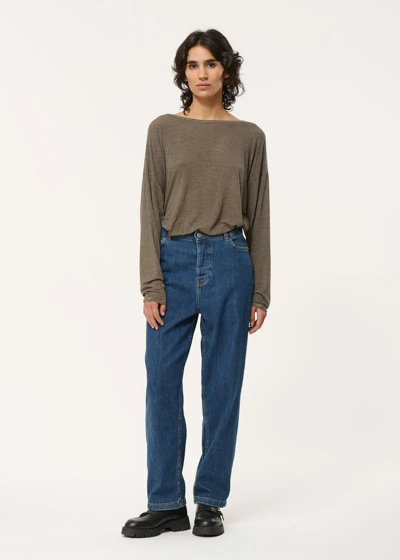 Jean mom bleu medium en coton biologique