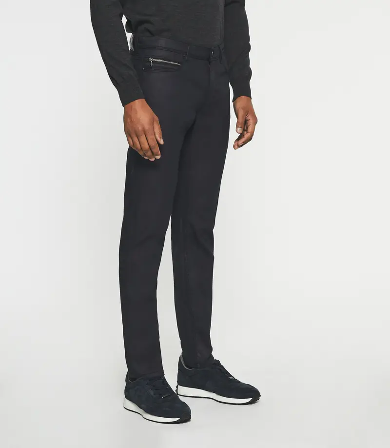 Jean slim denim enduit marine ENDUIT