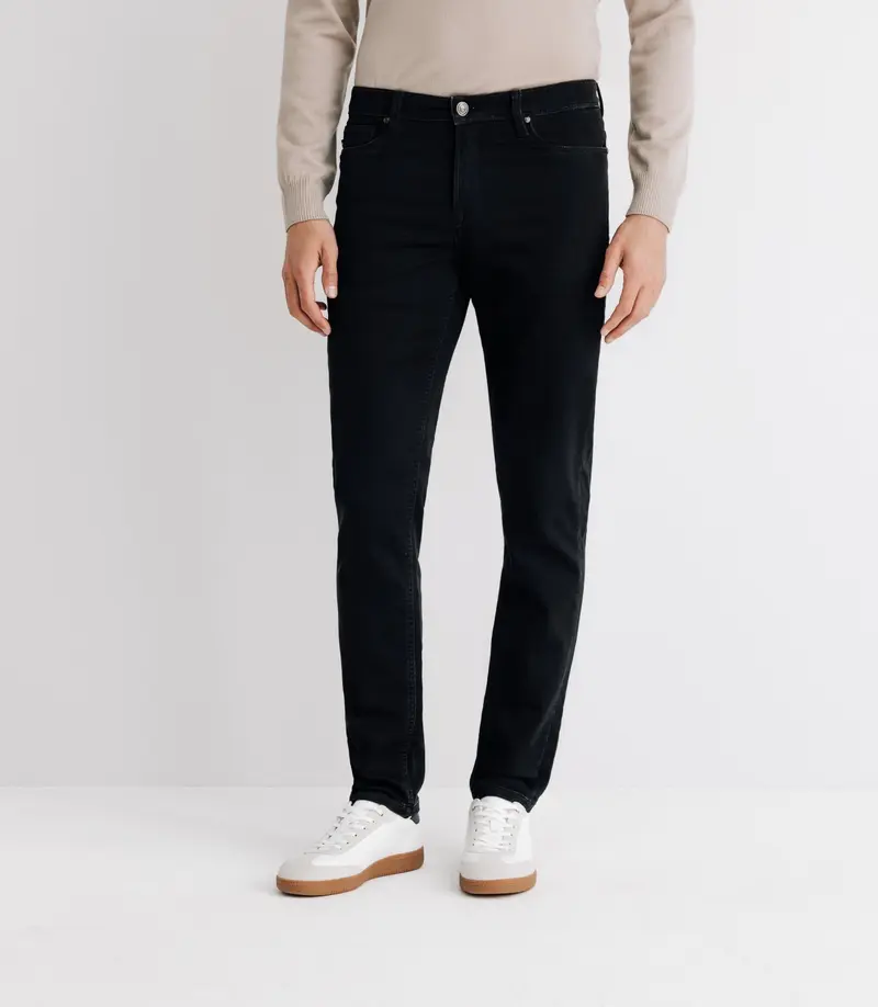Jean slim en coton noir