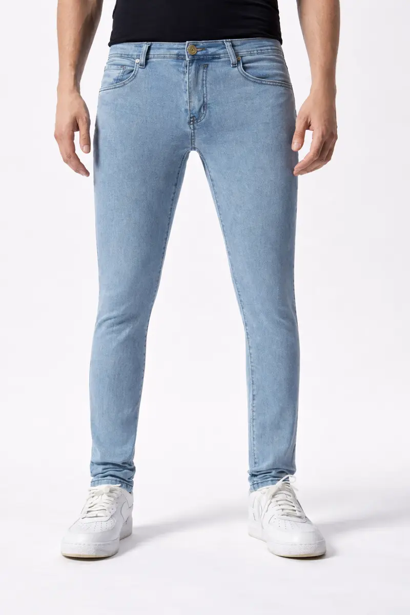 Jean Slim Fit Homme Bleu Clair