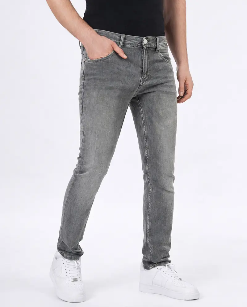 Jean Slim Fit Homme Gris Fumé
