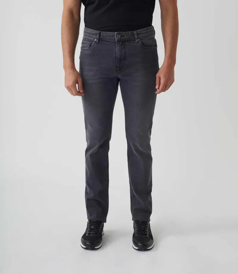 Jean slim gris moyen "Leon"