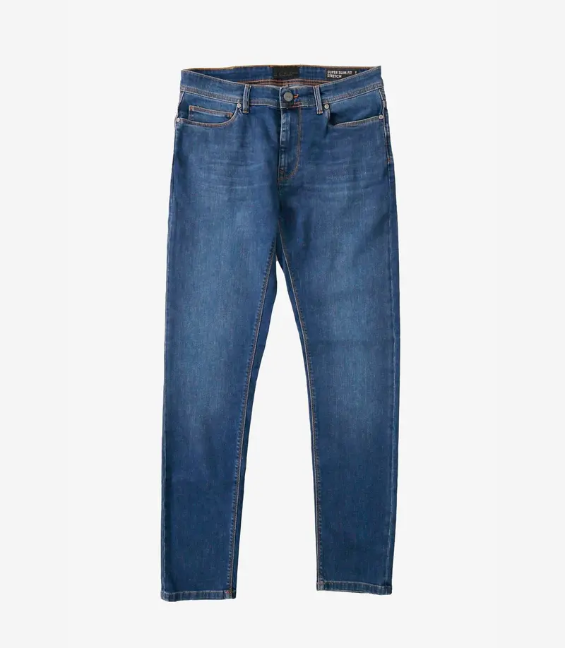 Jean straight denim bleach "Pico"