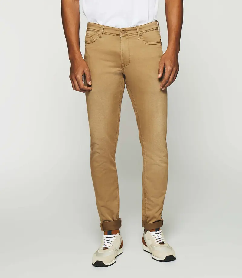 Jean super slim camel