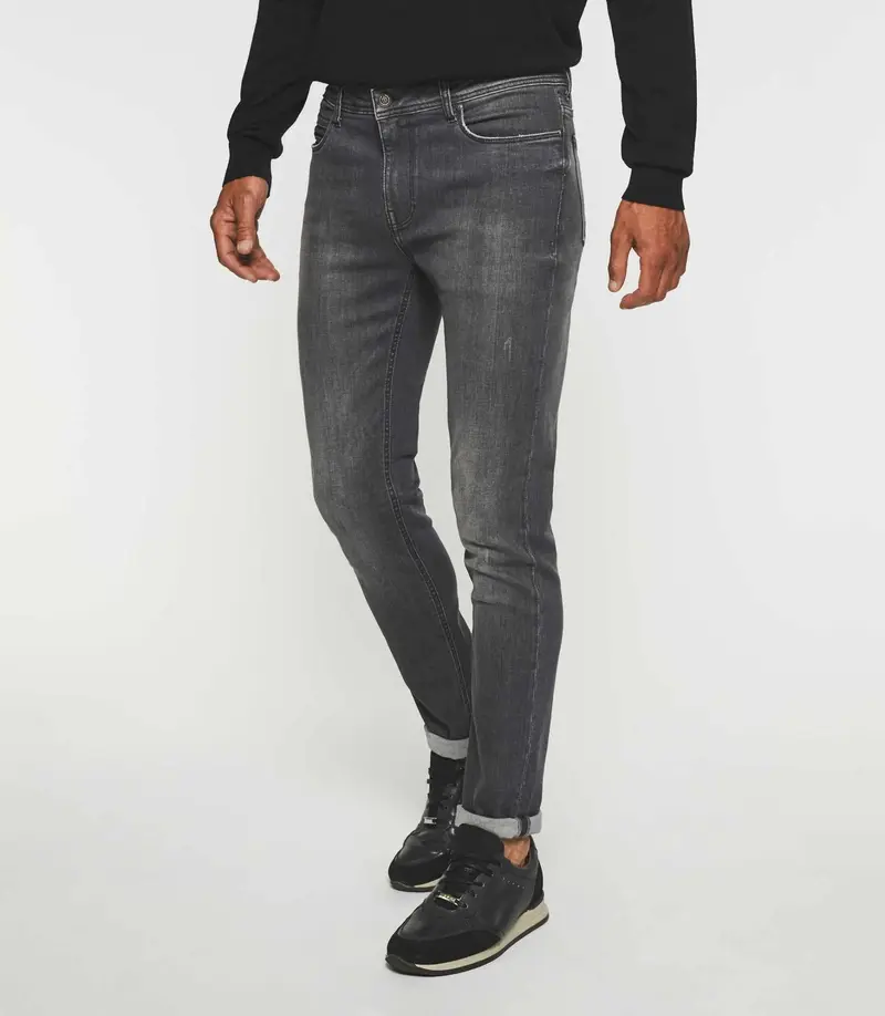 Jean super slim denim gris moyen EFFET