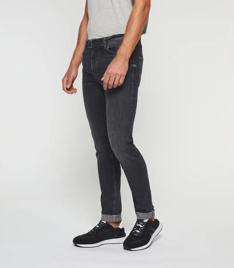 Jean super slim en coton organique gris moyen "Tornade"