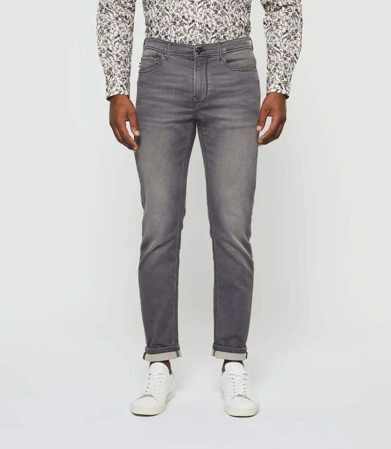 Jean super slim en molleton gris moyen "Toupie"