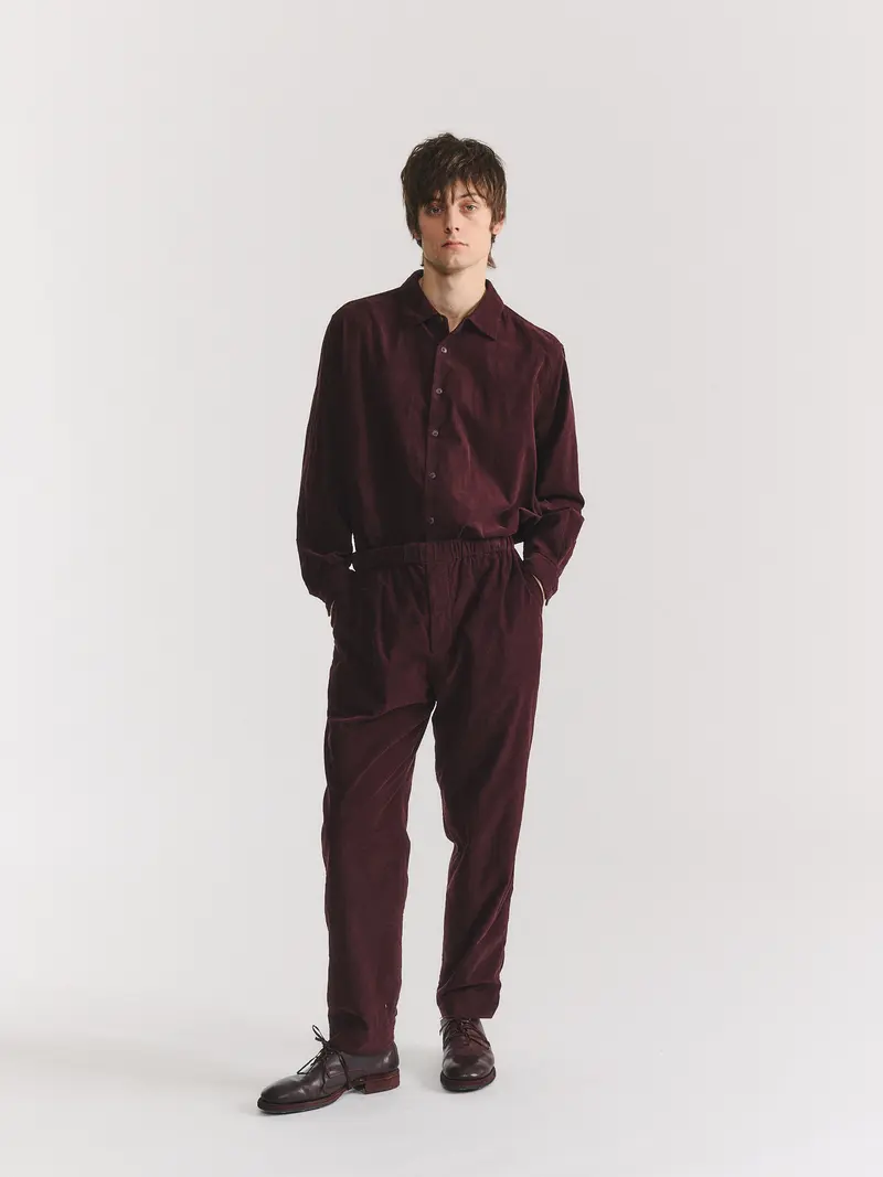 JOG AH PANTS - PIN CORD - BURGUNDY