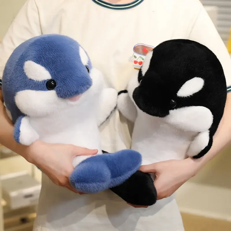 Jouets en peluche baleine tueur mignonne 35/50CM, jouets animaux d'océan en peluche douce, oreiller pour cadeaux d'anniversaire et de noël