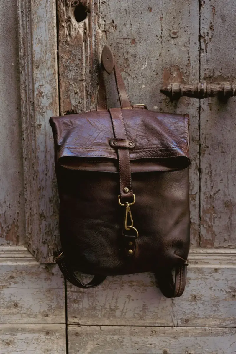 Jules - Sac à dos en cuir vintage patiné