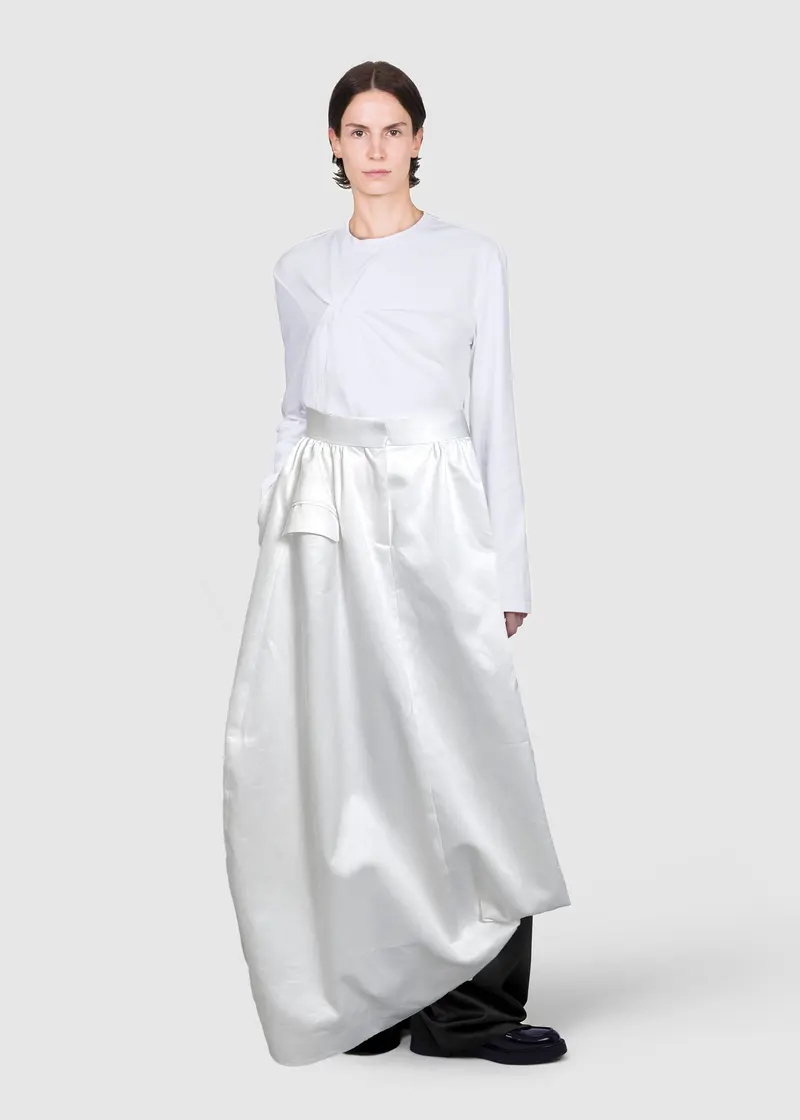 Jupe Bloom en satin de coton