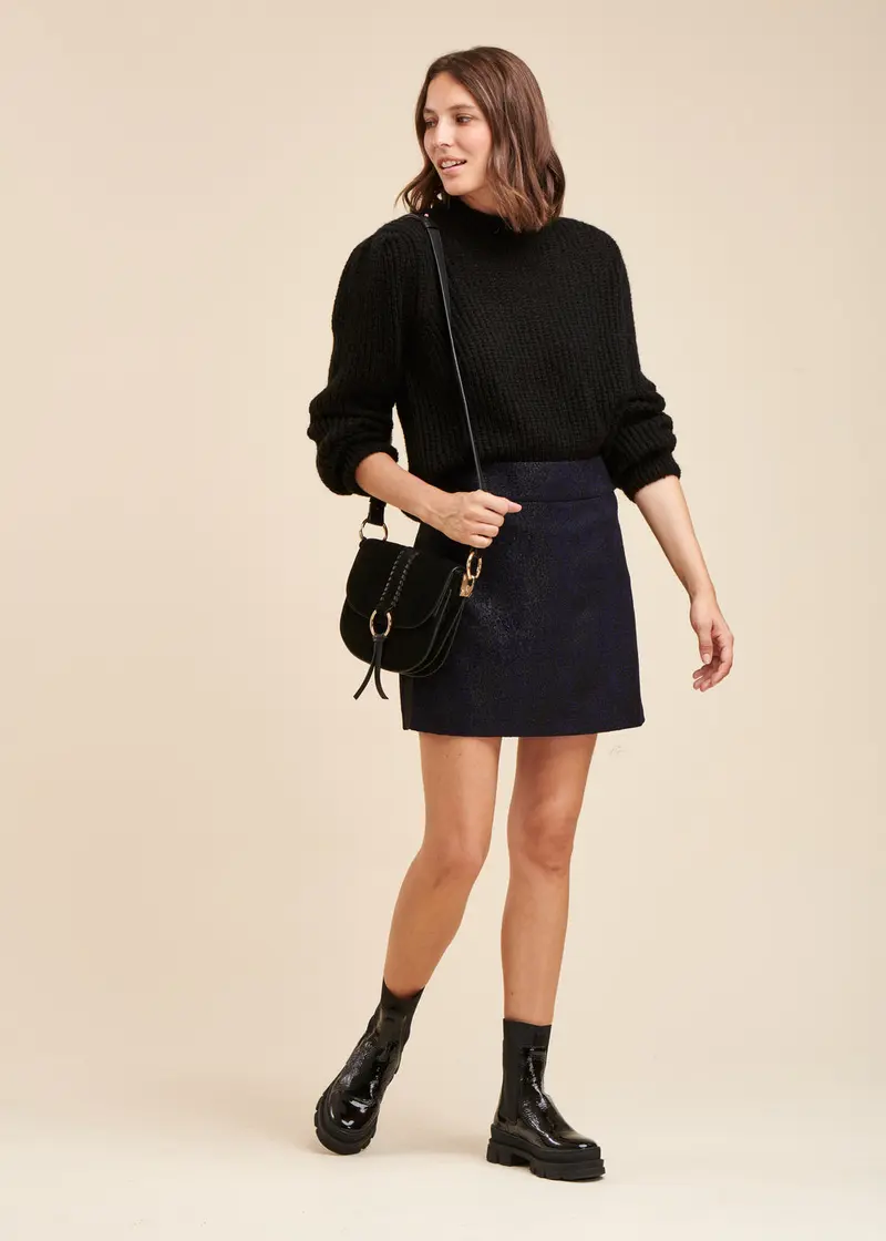 Jupe courte en jacquard