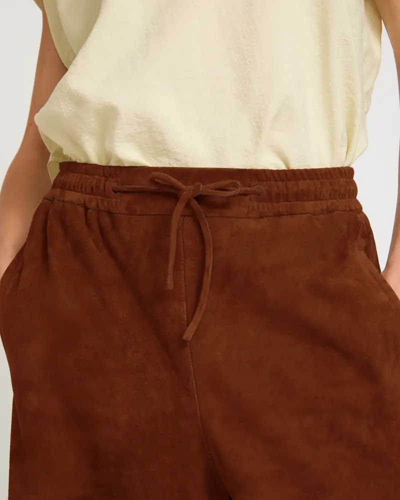 Jupe culotte en agneau velours