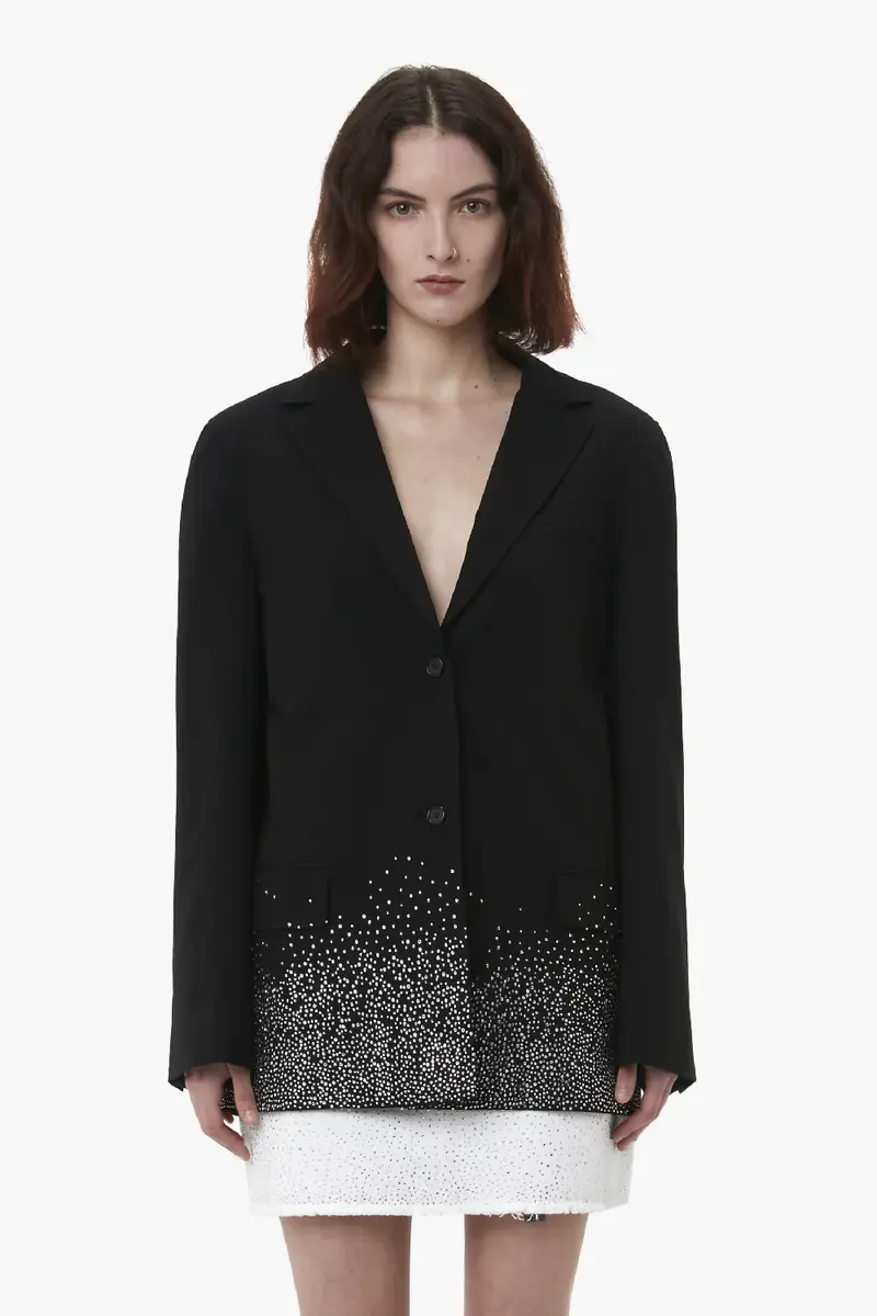 JW Anderson Crystal Hem Single-Brested Blazer