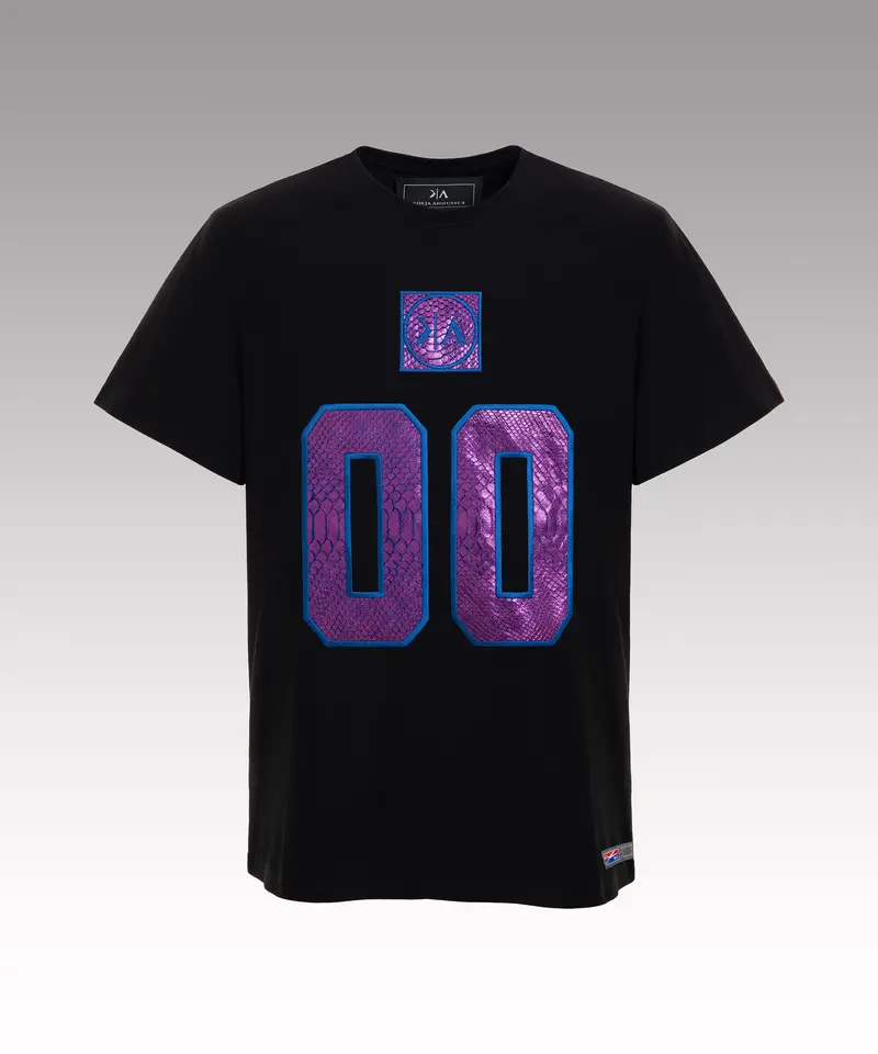 KA - Baller black cotton t-shirt purple MCL edition