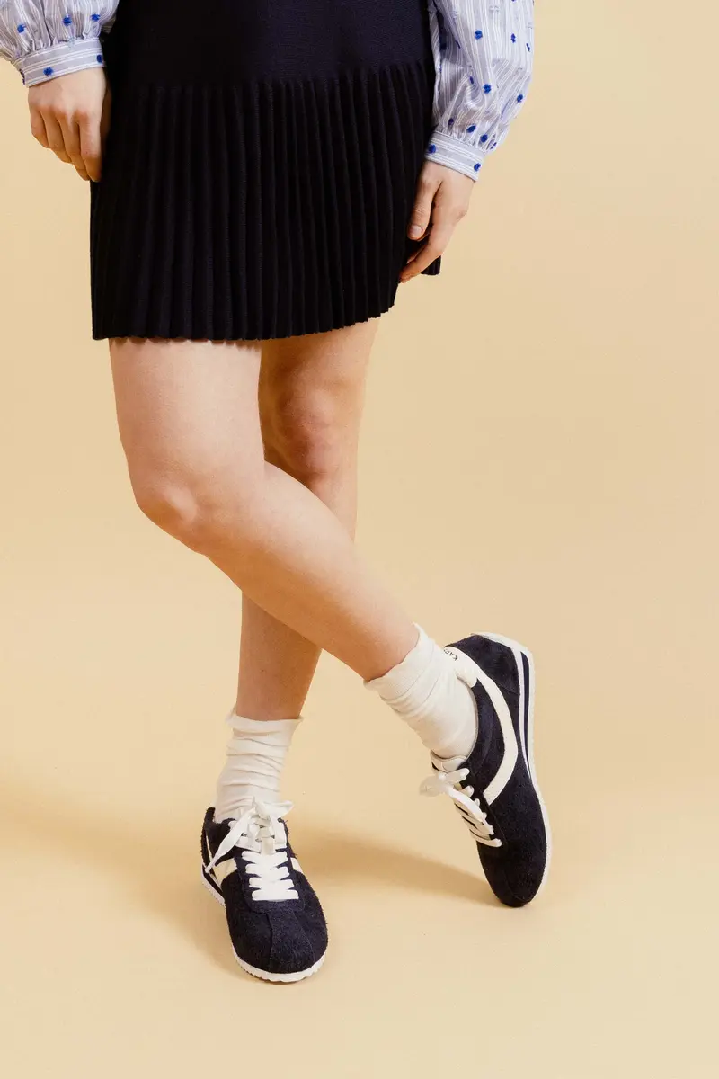 KANO - Baskets en cuir Marine