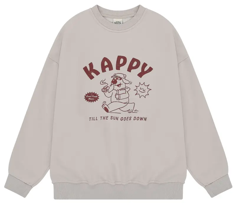 Kappy - Bear Fluff Sweat Shirt - Greige
