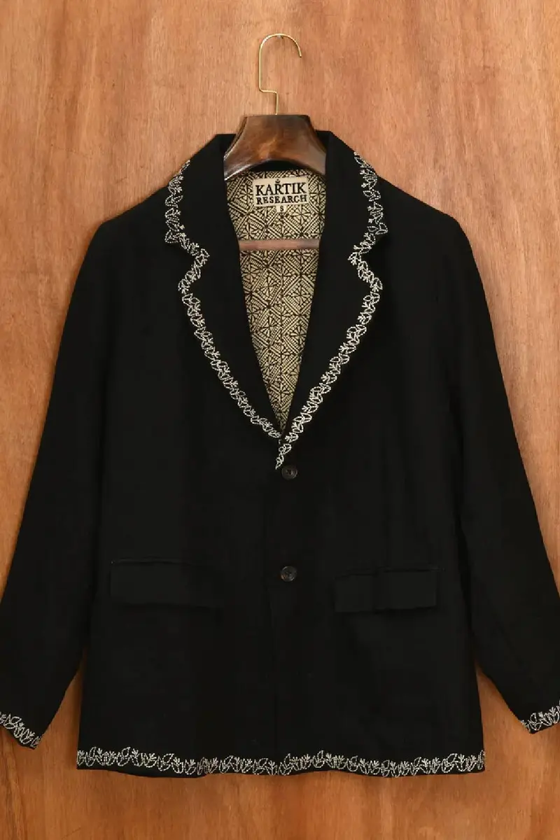 kartik research HANDWOVEN LINEN BLAZER