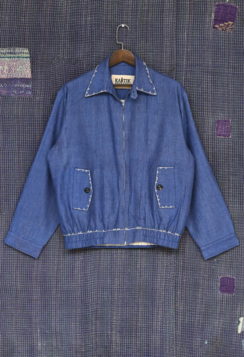 Kartik Research Indigo Vankar Pleat Jacket
